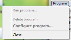 Program menu